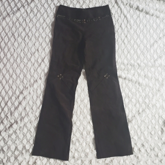 Vintage Brown Suede  Pants - Picture 1 of 7